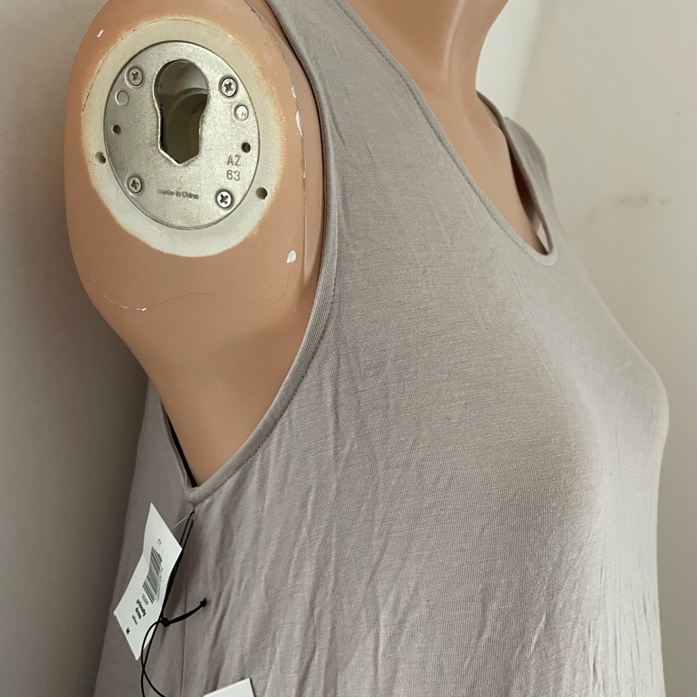 20.5-25”PTP Gorgeous Talula L 🌺 summer tunic top dress tank style stretch grey - Picture 3 of 5